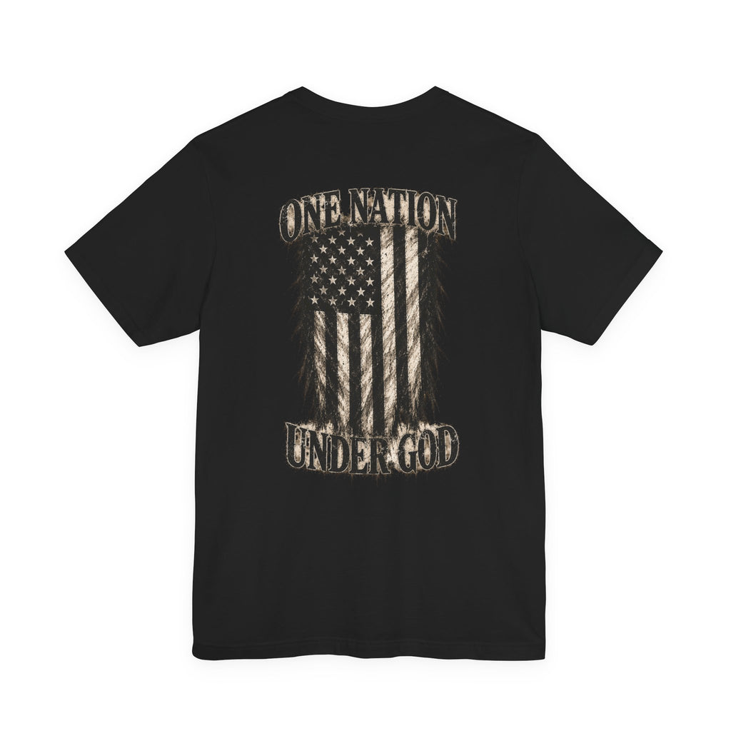 One Nation Under God T-Shirt — Distressed American Flag Graphic Tee