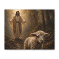 Jesus and the Lamb Matte Canvas Wall Art
