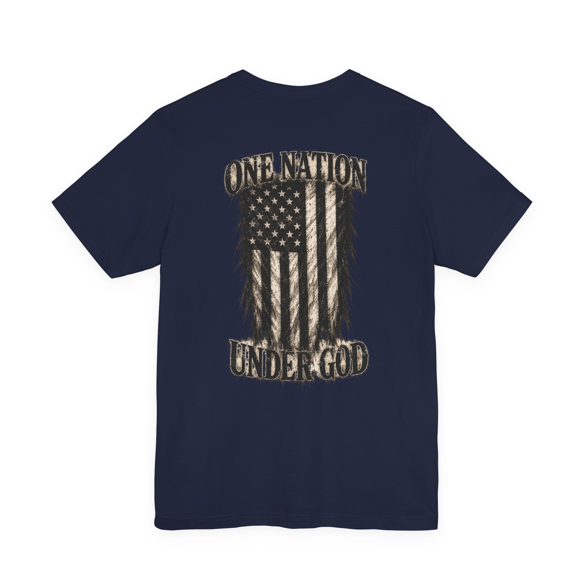 One Nation Under God T-Shirt — Distressed American Flag Graphic Tee
