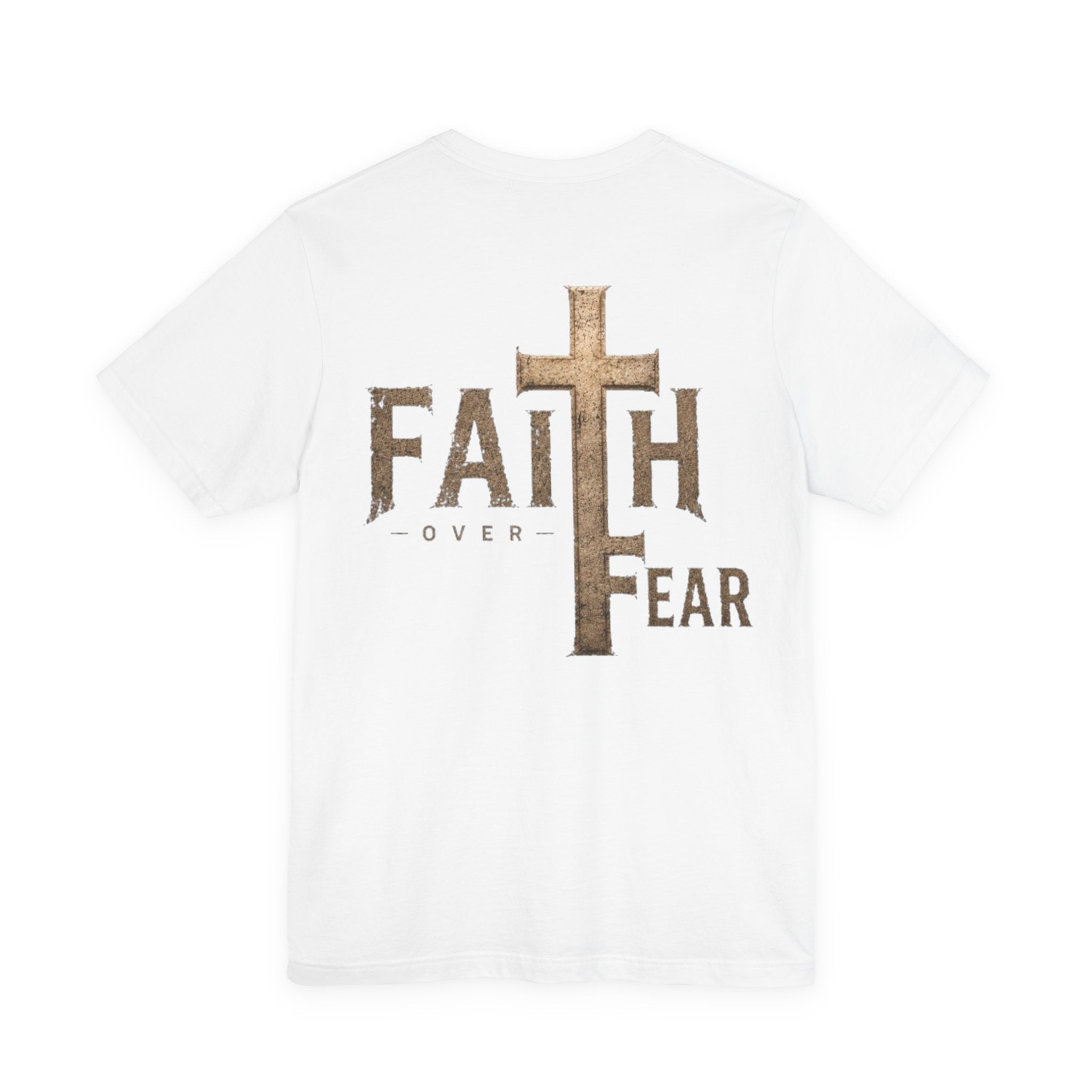 Minimal Cross Chest Tee — Small Cross Graphic T‑Shirt