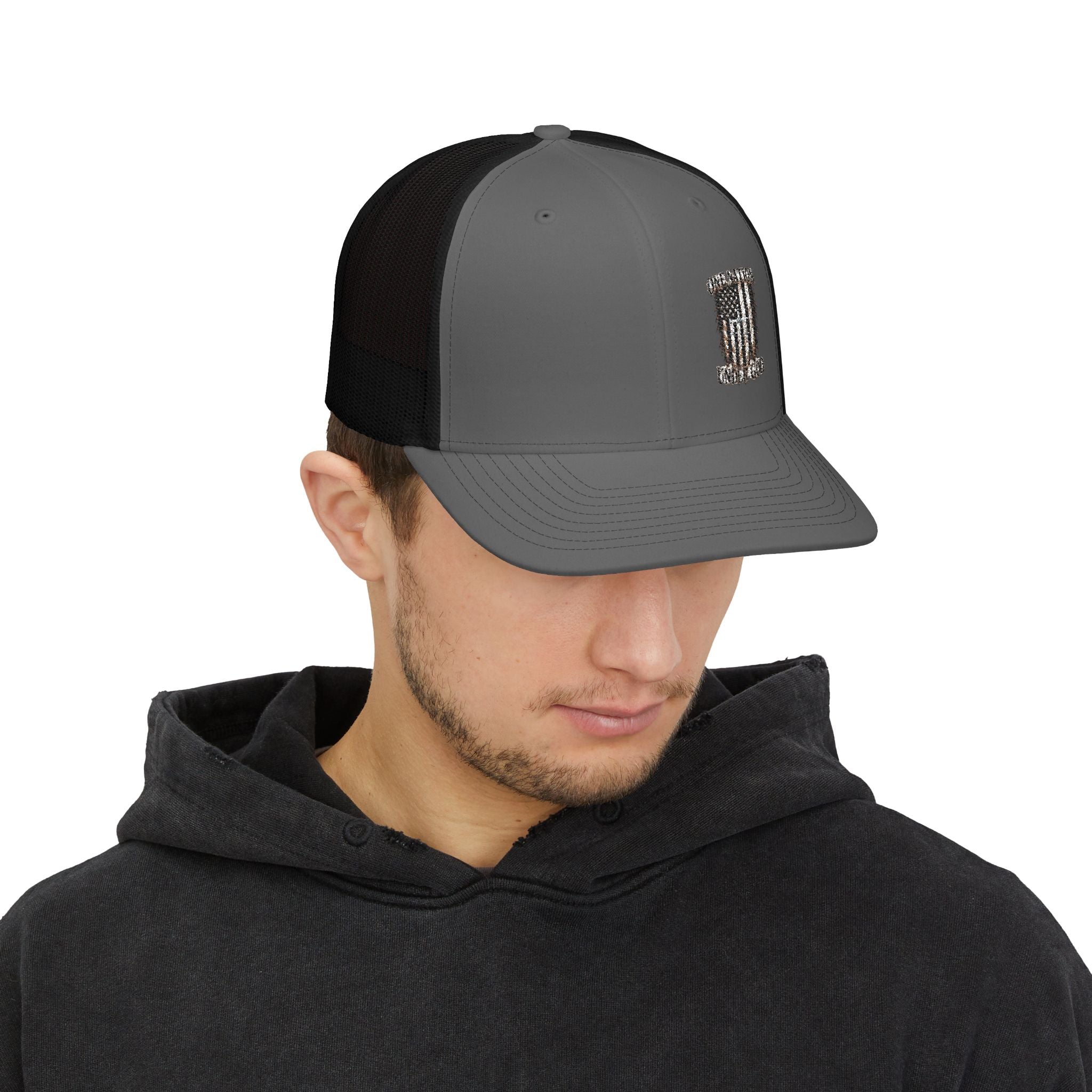 Rhinestone Pill Snapback Trucker Cap