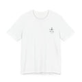 Minimal Cross Chest Tee — Small Cross Graphic T‑Shirt
