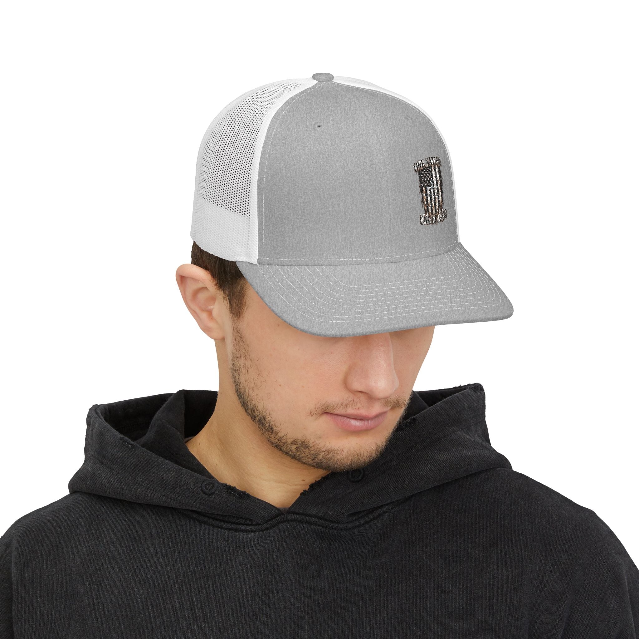 Rhinestone Pill Snapback Trucker Cap