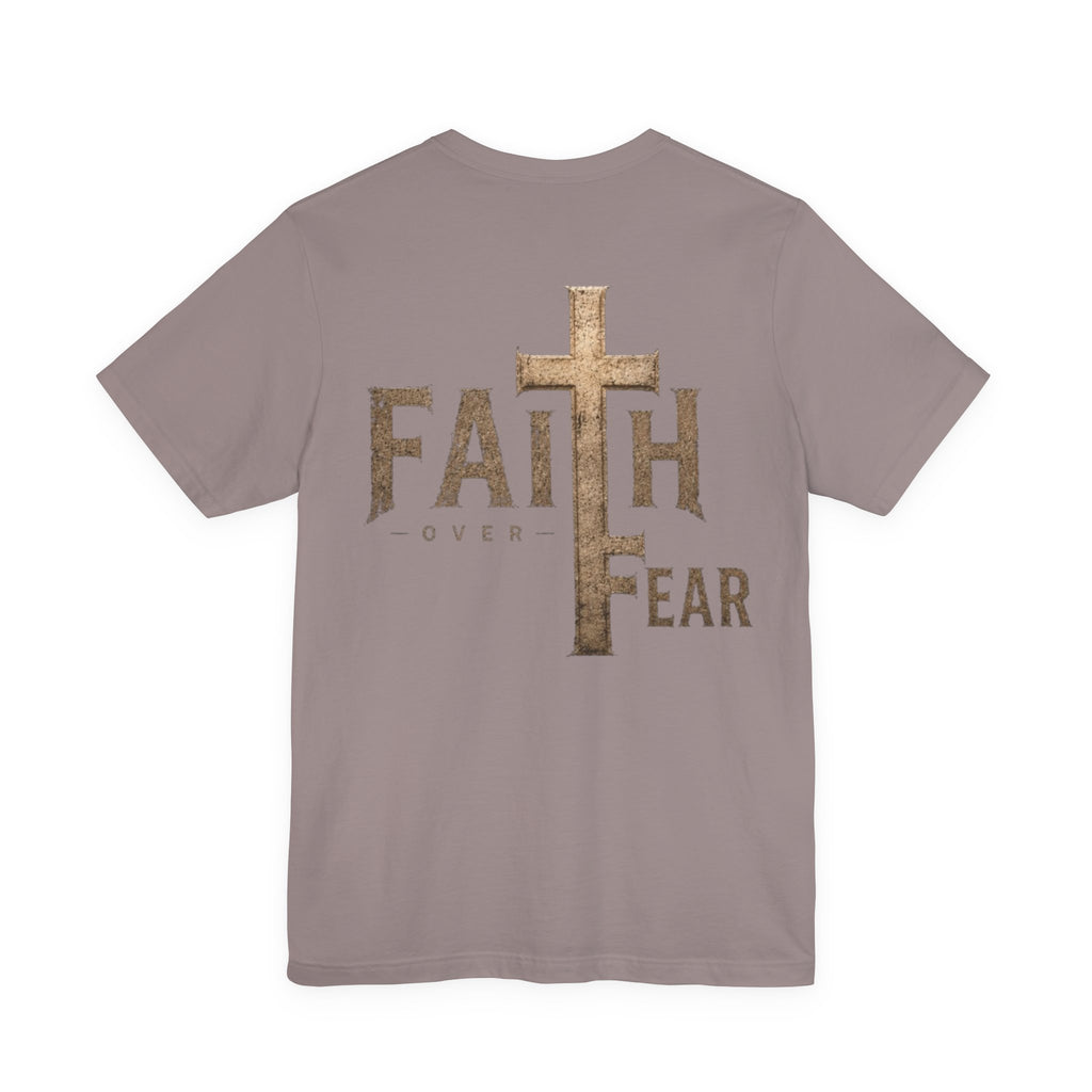 Minimal Cross Chest Tee — Small Cross Graphic T‑Shirt