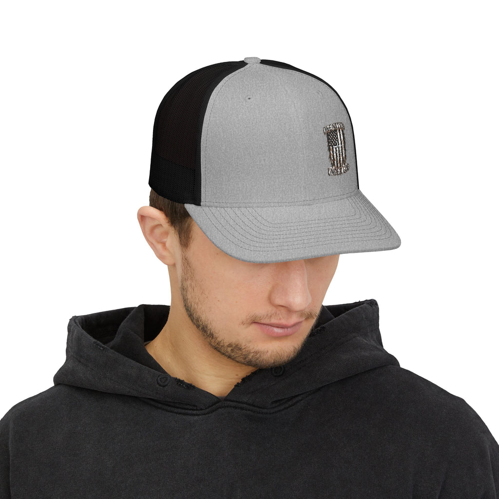 Rhinestone Pill Snapback Trucker Cap