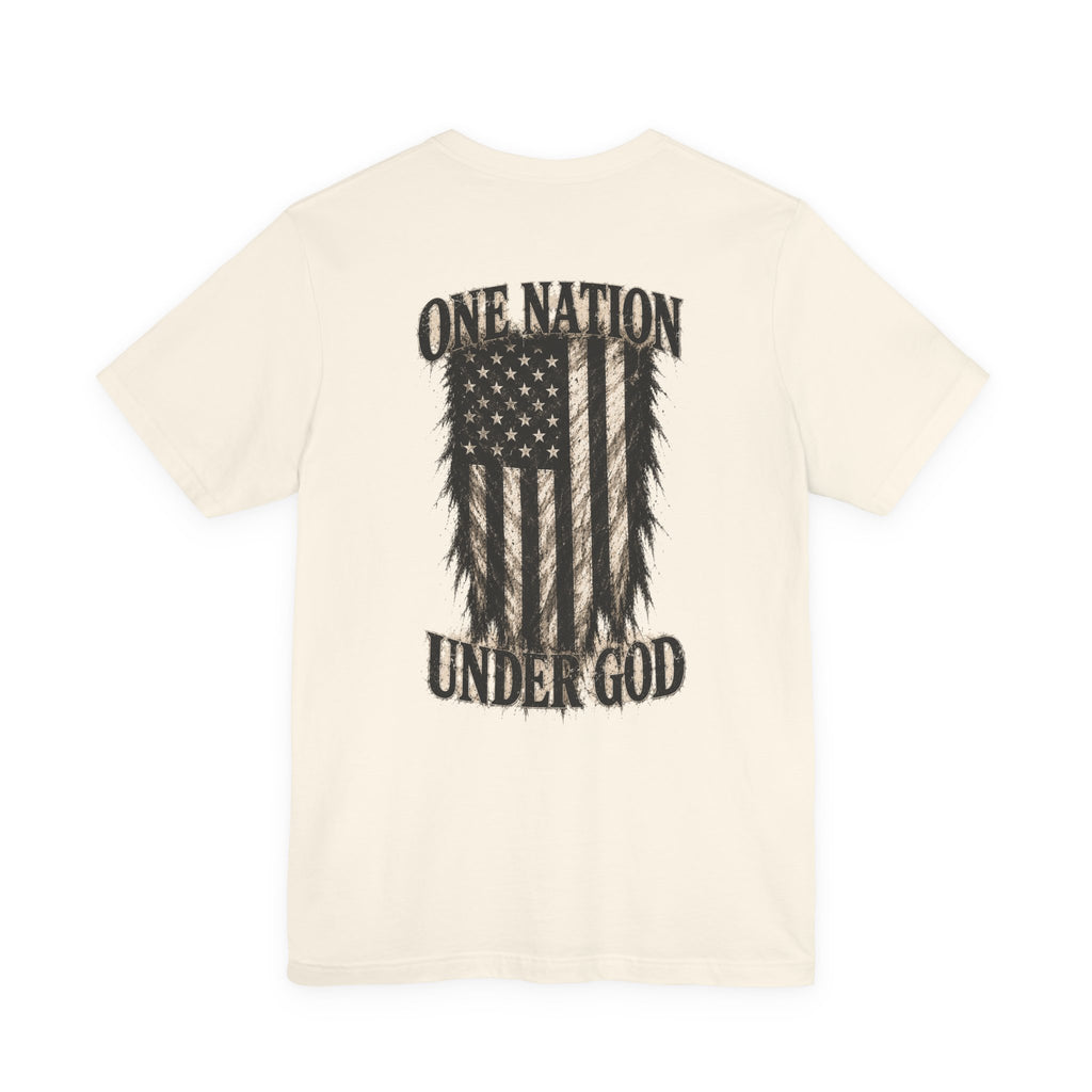One Nation Under God T-Shirt — Distressed American Flag Graphic Tee